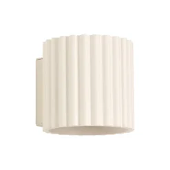 Væglampe RIBLA, beige, Ø 10 cm, metal, G9