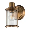 Væglampe Riggs IP44, antik messing, 1-lys