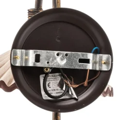 Væglampe Rosina, bronze med lyserød keramisk skærm