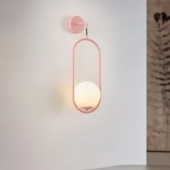 Væglampe Samba, 1 lyskilde, pink/hvid
