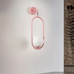 Væglampe Samba, 1 lyskilde, pink/hvid