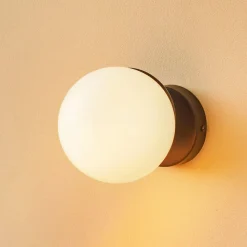 Væglampe Sfera 1 lyskilde glas/sort