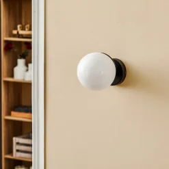 Væglampe Sfera 1 lyskilde glas/sort