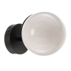 Væglampe Sfera 1 lyskilde glas/sort