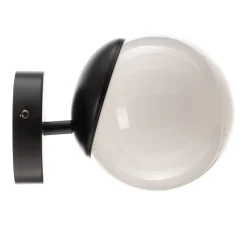Væglampe Sfera 1 lyskilde glas/sort