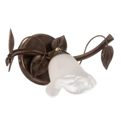 Væglampe Siena i florentinsk stil, 1 lyskilde, metal, glas