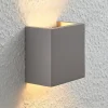 Væglampe Smira i beton og grå, 12,5 x 12,5 cm