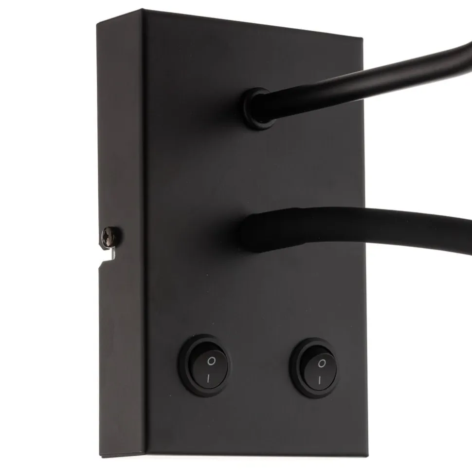 Væglampe Soho cylindrisk læselampe sort/guld