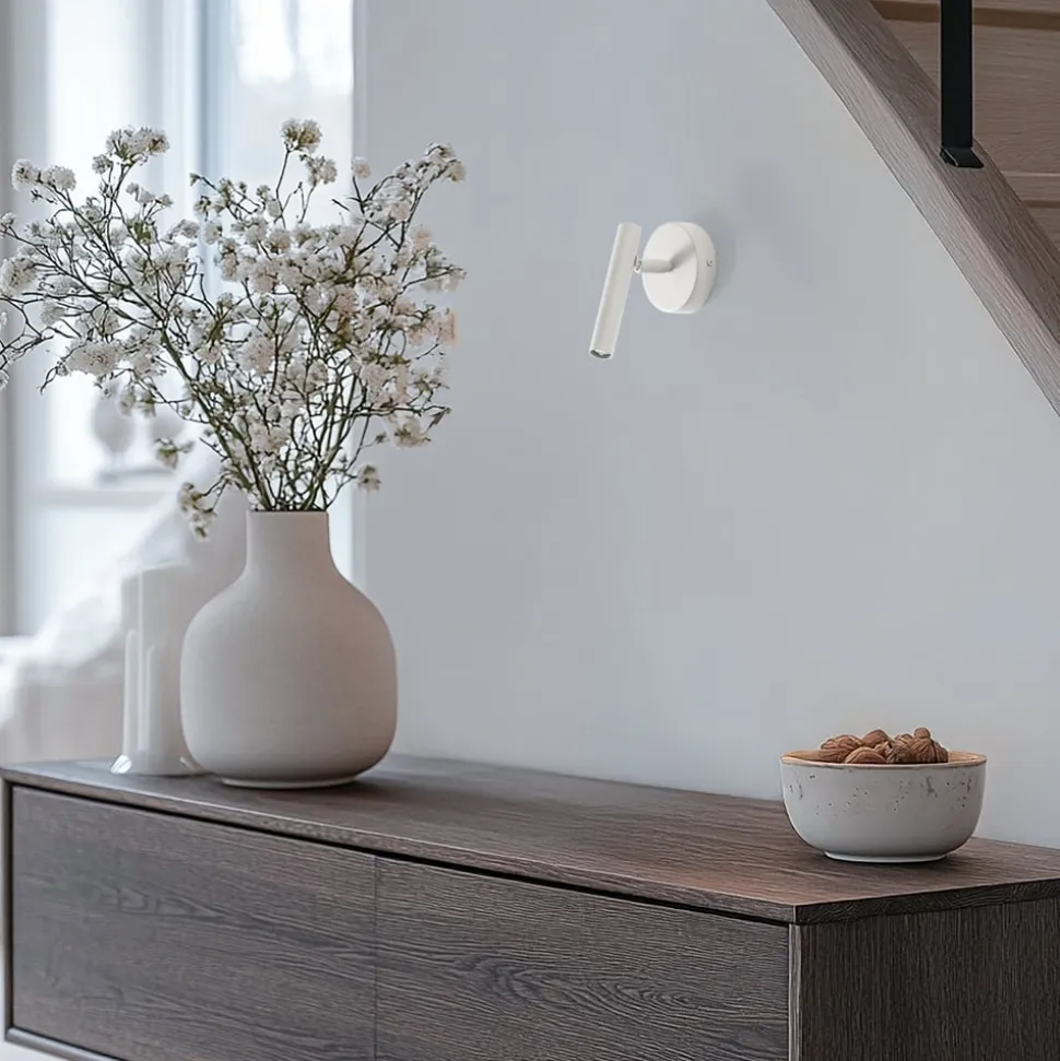 Væglampe Sopel, taupe, 1 lyskilde, stål, G9, højde 15 cm