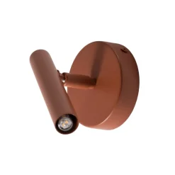 Væglampe Sopel, teglrød, 1 lyskilde, stål, højde 15 cm