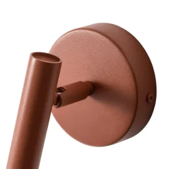 Væglampe Sopel, teglrød, 1 lyskilde, stål, højde 15 cm