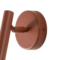 Væglampe Sopel, teglrød, 1 lyskilde, stål, højde 15 cm