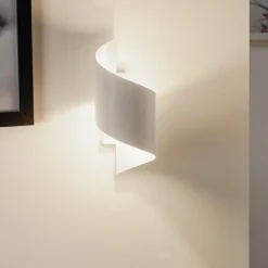 Væglampe Spiner hvid, højde 30 cm, stål