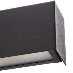 Væglampe Straight M, 92 cm, sort