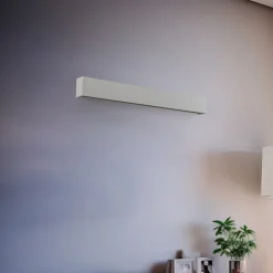 Væglampe Straight S, 62 cm, hvid