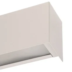 Væglampe Straight S, 62 cm, hvid