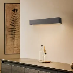 Væglampe Straight S, 62 cm, sort