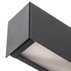 Væglampe Straight XS, bredde 26 cm, sort
