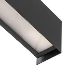 Væglampe Straight XS, bredde 26 cm, sort