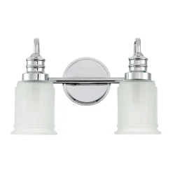 Væglampe Swell IP44, 2-lys, poleret krom