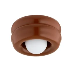 Væglampe Tina, terrakotta/opal, glas, Ø 19 cm