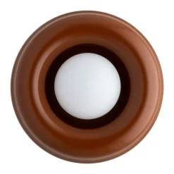 Væglampe Tina, terrakotta/opal, glas, Ø 19 cm