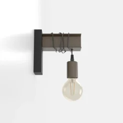 Væglampe Townshend i stål, brun