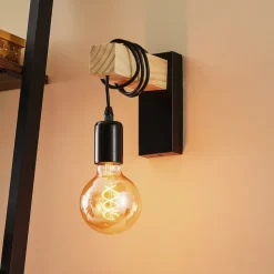 Væglampe Townshend med træelement