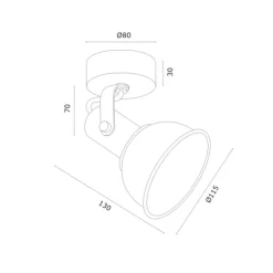 Væglampe Trogir, beige, Ø 11,5 cm, metal