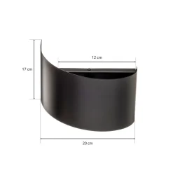 Væglampe Vero i lakeret stål, sort