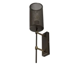 Væglampe Wall, titanfarvet, højde 48 cm, stål