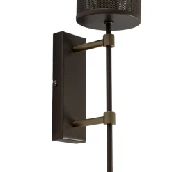 Væglampe Wall, titanfarvet, højde 48 cm, stål