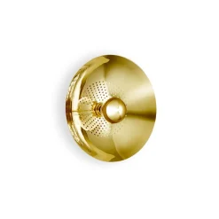 Væglampe Wanted, stik, jern, guld, Ø 32 cm