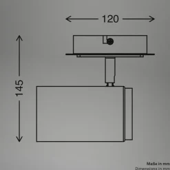 Vægspot Duta, udhæng 16 cm, sort/træfarvet, træ