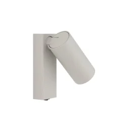 Vægspot FOURTY, lysegrå, højde 17 cm, metal, GU10