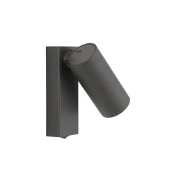 Vægspot FOURTY, mørkegrå, højde 17 cm, metal, GU10