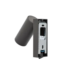 Vægspot FOURTY, mørkegrå, højde 17 cm, metal, GU10