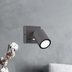 Vægspot Jarek antracit/krom, 1 lyskilde