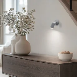 Vægspot Livia, grå, 13 cm, metal, justerbar, GU10