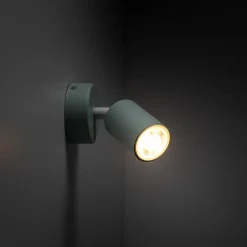 Vægspot Livia, grøn, 13 cm, metal, justerbar, GU10