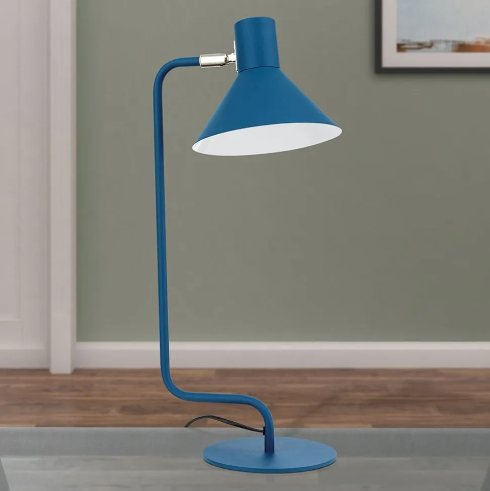 Viktoria skrivebordslampe, justerbart hoved, blå