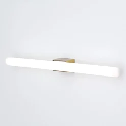 Visagist LED-spejllampe, holder i antik messing