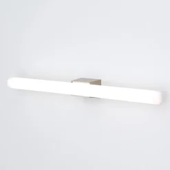 Visagist LED-spejllampe, holder i nikkel, mat