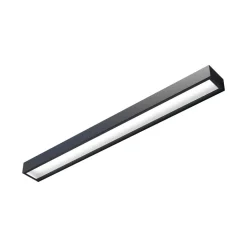 Vola LED-væglampe til badeværelset, IP44, sort, 4.000 K, bredde 80 cm