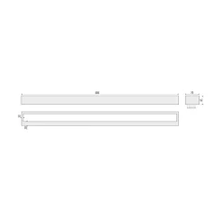 Vola LED-væglampe til badeværelset, IP44, sort, 4.000 K, bredde 80 cm