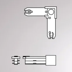 Volare hjørnestik 2-fase skinne, 90°, sort