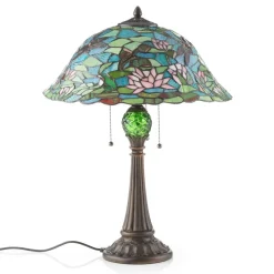 Waterlily fortryllende bordlampe i Tiffany-stil