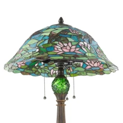Waterlily fortryllende bordlampe i Tiffany-stil