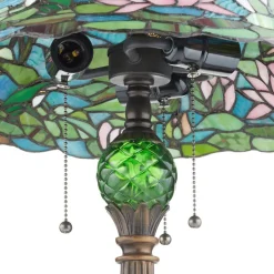 Waterlily fortryllende bordlampe i Tiffany-stil
