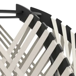 Waverton gulvlampe, sort/hvid, højde 143 cm, stål/stof